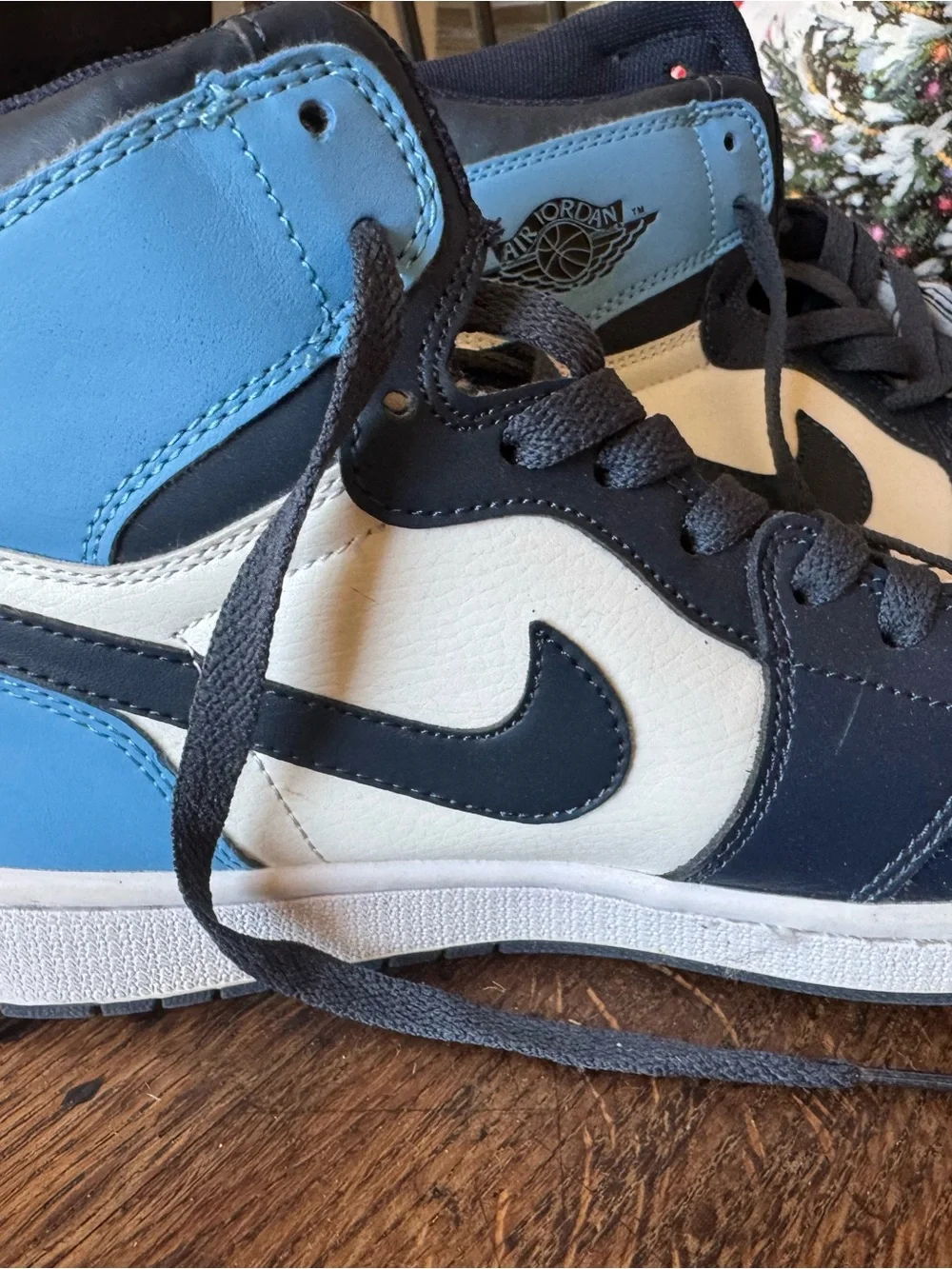 Jordan High Top Sneakers - Light Blue/Black/White